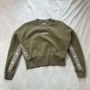 Guess Green Boxy Crop Sweatshirt